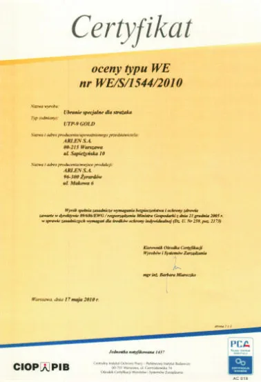 certyfikat 9